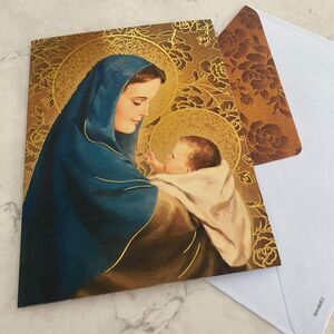 Merry Christmas Jesus with Merry Winter Holiday Blessing Wishes Greeting Card